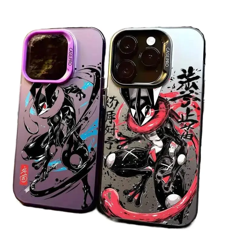 Cool Greninja Biodegradable Eco-Friendly Food Grade Silicone Protective Cover - Personalized Wireless Compatible Phone Case for iPhone 12-17 Pro Max Variants, Pro Plus, iPhone13, with Raised Bezels & Full Access, Ideal Birthday Gift for Friends