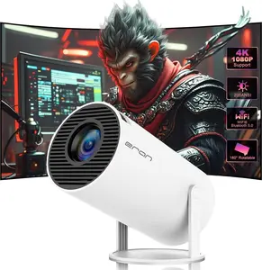HY300 PRO MINI Projector, Portable Projector,Support 4K 1080P with Dual-Band WIFI6 5G  5.0  Android 11, 180 Rotatable, Auto Keystone Correction, 35"-130" Screen Video Projector