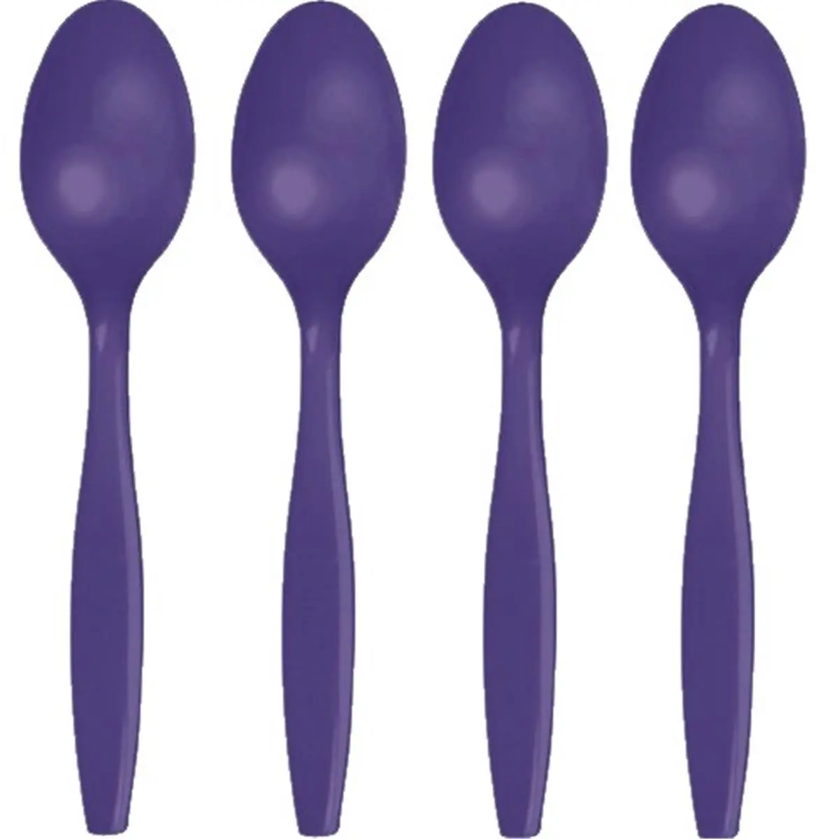 Premium Plastic Spoons - Purple - 24 per Case - Case of 12