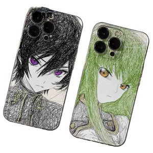 Luxury Comic Anime Code Geass Couple Phone Cases For iPhone 17 Promax Pro Air 16 Plus 15 14 13 Shockproof Protective Cover Perfect Christmas Halloween Birthday Gift