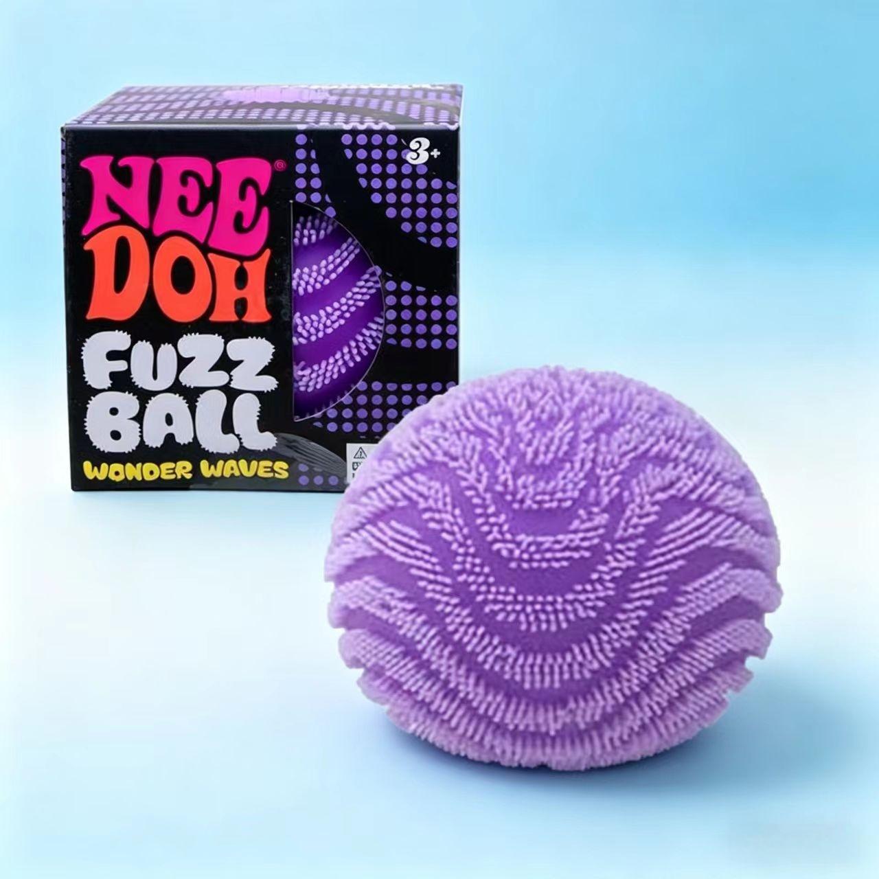 Fuzz Ball Squeeze Fun Wonder Waves Sensory Squeeze Toy – Ultra Soft Velvet Texture & Wavy Design, Relaxation Toy & Ideal Party Gift for All Ages