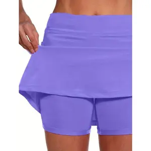 CasualSolidPocketSkort,RunningTennisGolfSkort,Women'sClothing