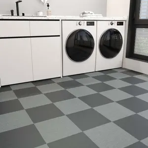 Jeedeson 196.85 in L× 23.62 in W × 0.023 in T Peel and Stick Vinyl Sheet Flooring in Gray, 1Roll
