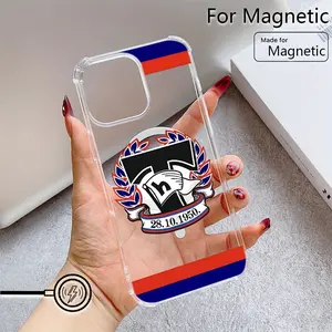 Well-known Football Club Phone Case for iPhone 16, 15, 14, 13, 12, 11 Pro Max Mini XR XS X 7, 8 Plus - Soft TPU Magnetic Transparent Anti-Drop Back Cover, Animal Phone Case, Rectangle Phone Case, Charging Case, Shockproof Cover