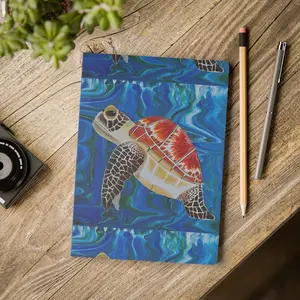 Sea Turtle Softcover Journal — Ocean Watercolor Notebook for Beach Lovers