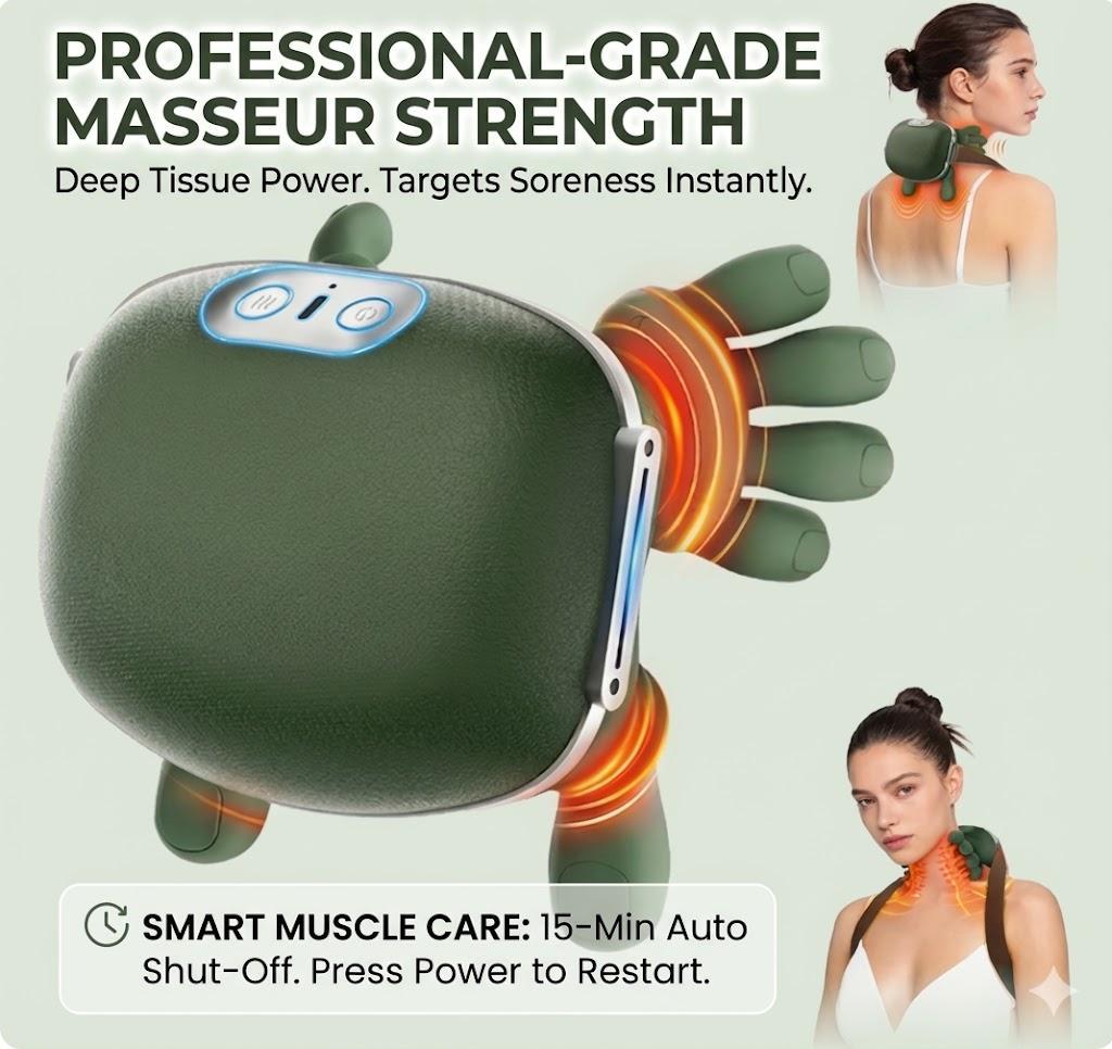 Neck Massager with Heat for Pain Relief deep Tissue,Shoulder & Back Massager,masajeador de espalda y Cuello shiatsu Neck and Back Massager 2026 (Upgraded Version) Lightweight Gift