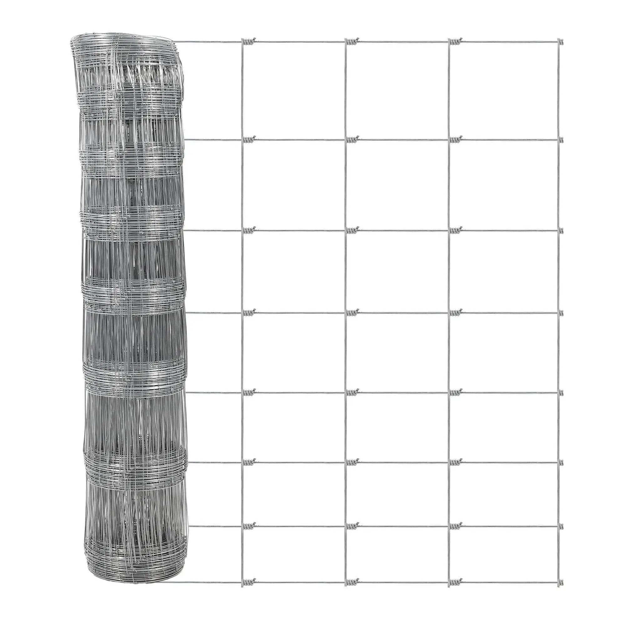 Garvee 4x328FT Cattle Farm Fence Roll, 12-Gauge Steel Wire Woven Mesh, Durable Hinge Knot Fencing, Multi-Animal Containment Solution for Livestock (Cattle, Hogs)