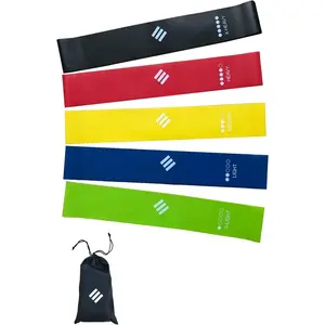 Resistance Loop Exercise Bands-5/10 Pack-10/12 Inch Stretch Bands for Working Out with Carry Bag-Elastic Bands for Physical , Rehab, Yoga, Pilates and Strength  at  or Gym
