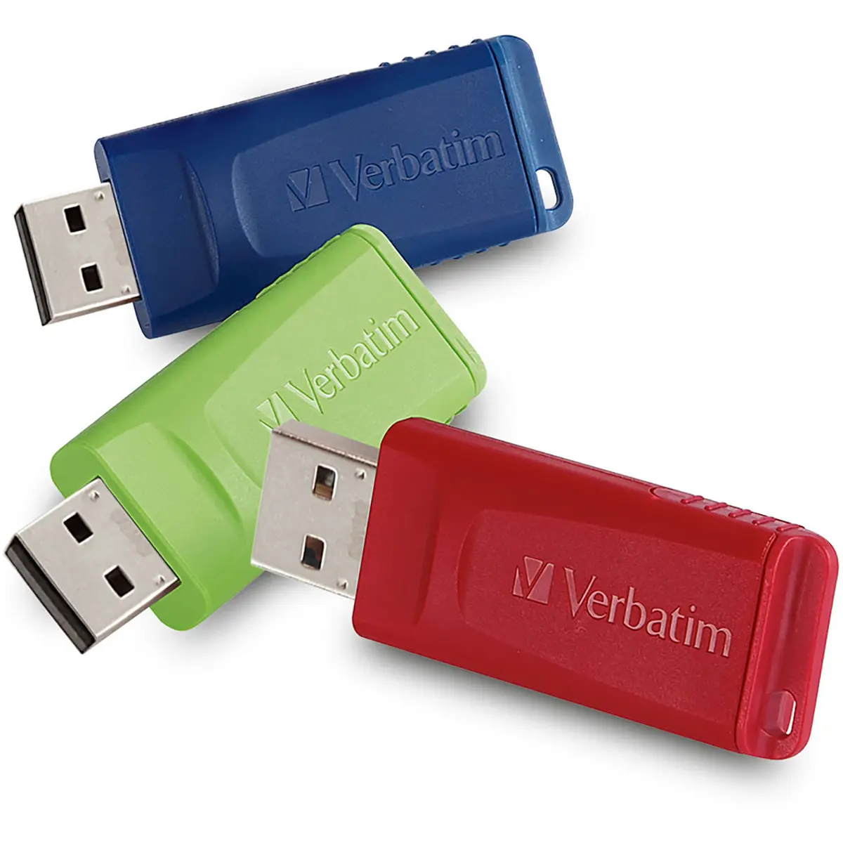 Verbatim Store 'n' Go 32GB USB 2.0 Flash Drive, Assorted Colors, 3-Pack