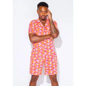 Men's - Catnapper Set - Mushroom (Pink & Orange)