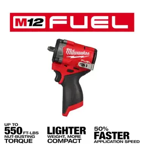 M12 Stubby 3/8 in. Impact Wrench (Tool-Only)