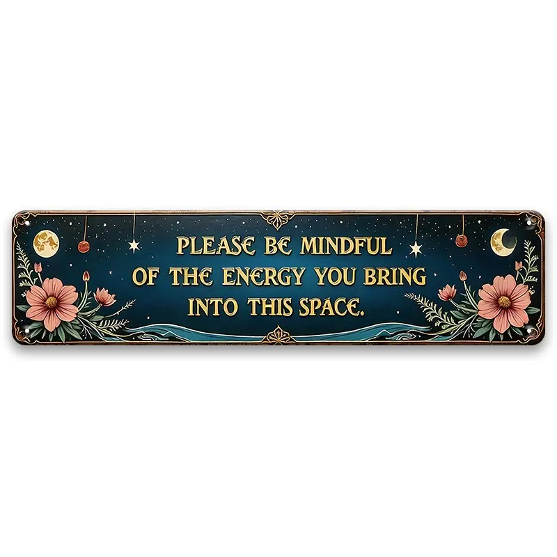 Vintage Metal Wall Art with Inspirational Quote, Vintage Metal Sign, Wall Metal Plaque, 3.93x15.74 Inches, Ideal for Bedroom, Office & Home Decoration, Unique Gift Idea, Decor