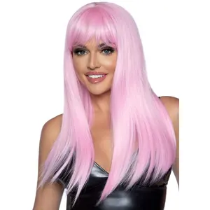 24" Straight Wig with Bangs