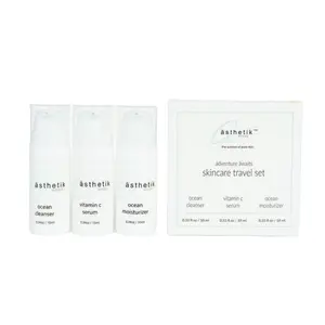Skincare Travel Set with Moisturizer and Cleanser and Serum for Skin Care