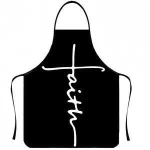 Faith Cross Pattern Polyester Apron, 1 Count Unisex Cooking Apron, Kitchen Apron, Christmas Gift, Winter Apron for Women,Thanksgiving Gift,Nails Design Tool, Nail Tech,Apron for Husband,Apron for Men,Jesus,Bible