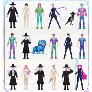 K-POP Demon Hunter Theme Doll Set 18-Piece Cartoon Model Toys for Home & Office Decor Desk Decorations Unique Themed Dolls Compact Size 5.3-11.5cm Easy Display No Warranty - Action Figures