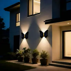 Solar Butterfly Decorative Light, Ip65 Waterproof Outdoor, Automatic On-Dark Off-Daylight, Energy-Saving Garden Lamp for Yard, Patio, Entrance
