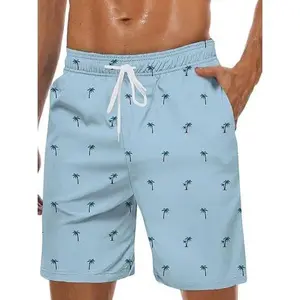 Vintage Plant Pattern Beach Shorts Men Coconut Tree 3D Printed Swim Trunks Summer Hawaiian Shorts Loose Board Shorts