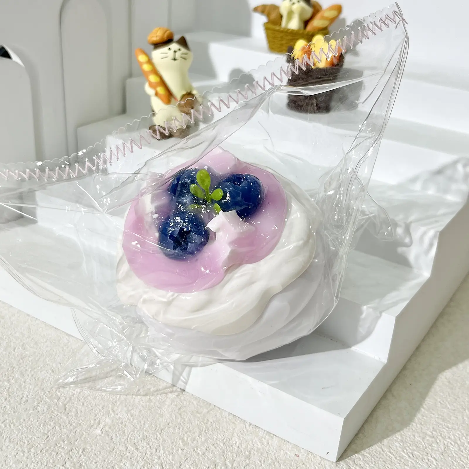 【Buy 3 get 1 free】Blueberry & Coconut Soufflésquishy slime squishies tabba squishies kidstoysFood-Grade Silicone Slow-Rising Rebound Squishy Fidget Toys for Stress Relief - Soft Squeeze Toys with Thick Creamy Slime Texture, Handmade Non-Toxic Sensory Toys