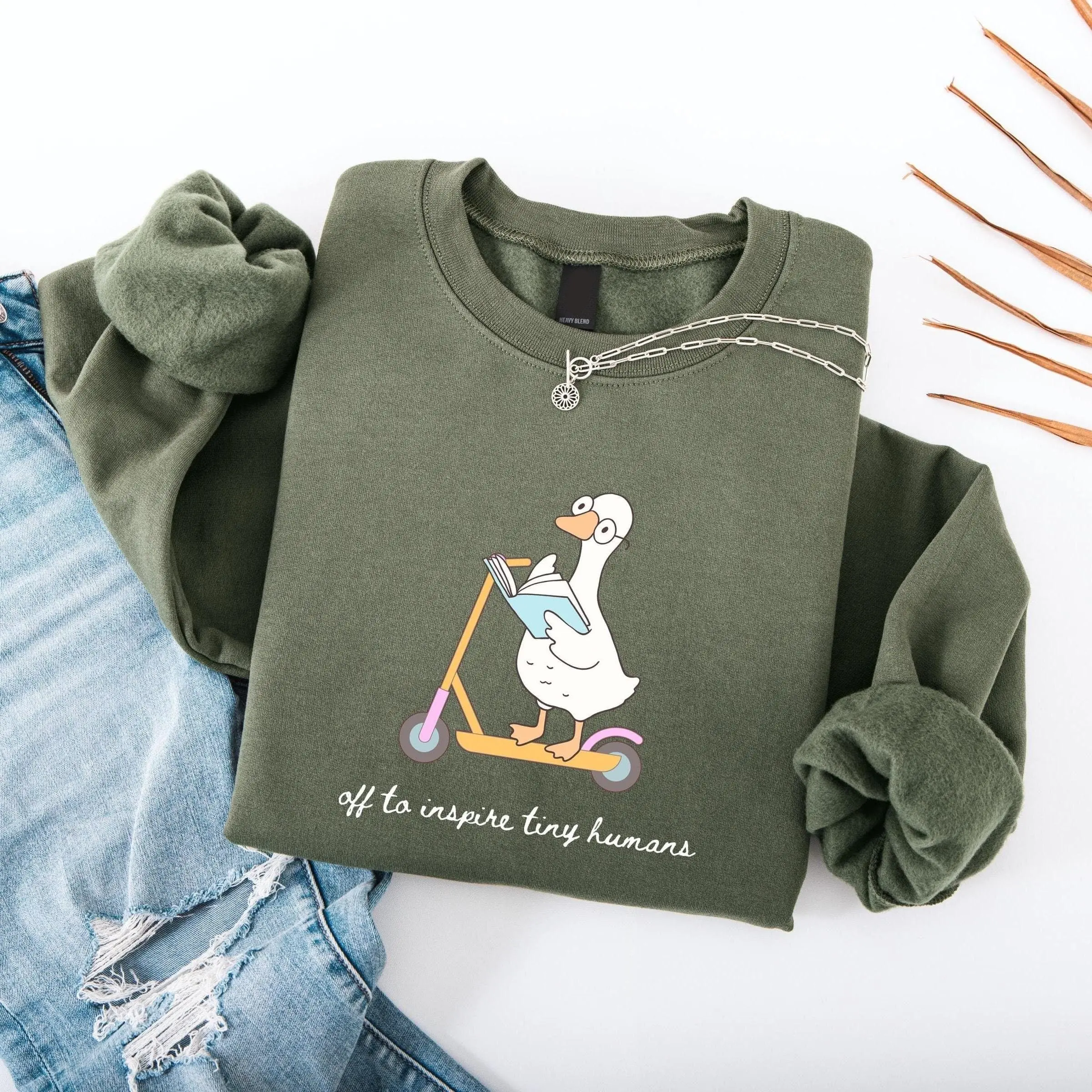 Off To Inspire Tiny Humans T-shirt, Kindergarten Teacher Sweatshirt, Teacher Gift, Funny Back To School Gift