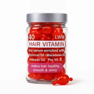 Hair Vitamin No Rinse Treatment Serum with Argan Macadamia Avocado Oils & Vitamins A C E Pro B5 for Women Men 40 Capsules Comfortable Haircare