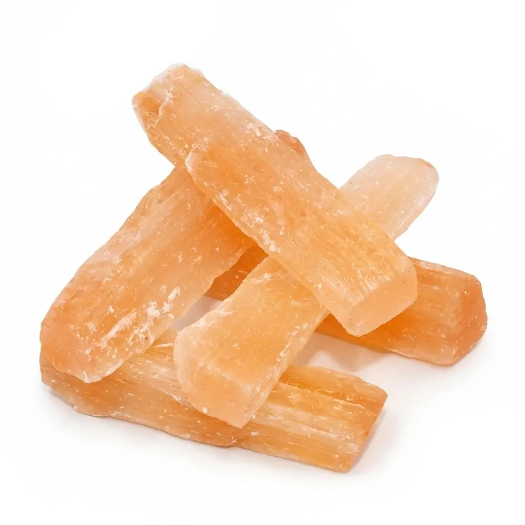 Orange Selenite Mini Sticks 5-Pack — Sacral Chakra Harmonizers