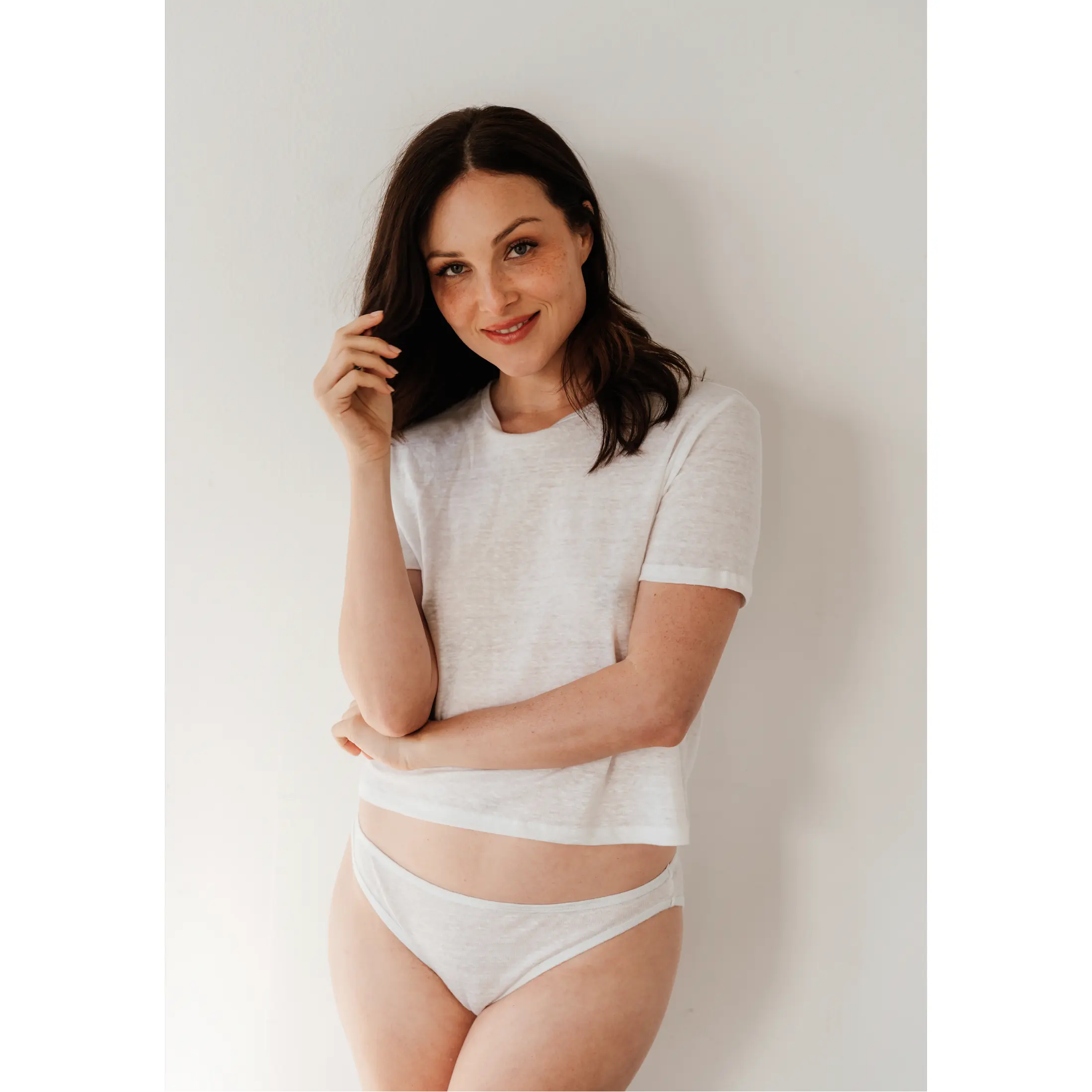 Organic Linen Cropped T-Shirt