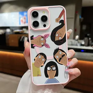 Cute Cartoon B-Bobs B-Burgers Family Clear Magnetic Phone Case , Compatible with MagSafe Silicone Bumper Protective Cover For iPhone X XS 11 12 13 14 15 16 17 Pro Max Plus Air