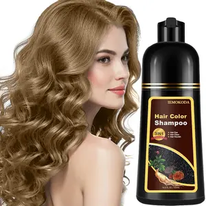 Natural Blonde Brown 3-in-1 Golden Hair Dye Shampoo, Hair Coloring Shampoo for Women& Men, 100% Coverage Long Lasting Hair Dye, Colors in 10-15 mins, Plant-Based Vegan, Vegan Ammonia & Paraben-Free Colors Hair Shampoo