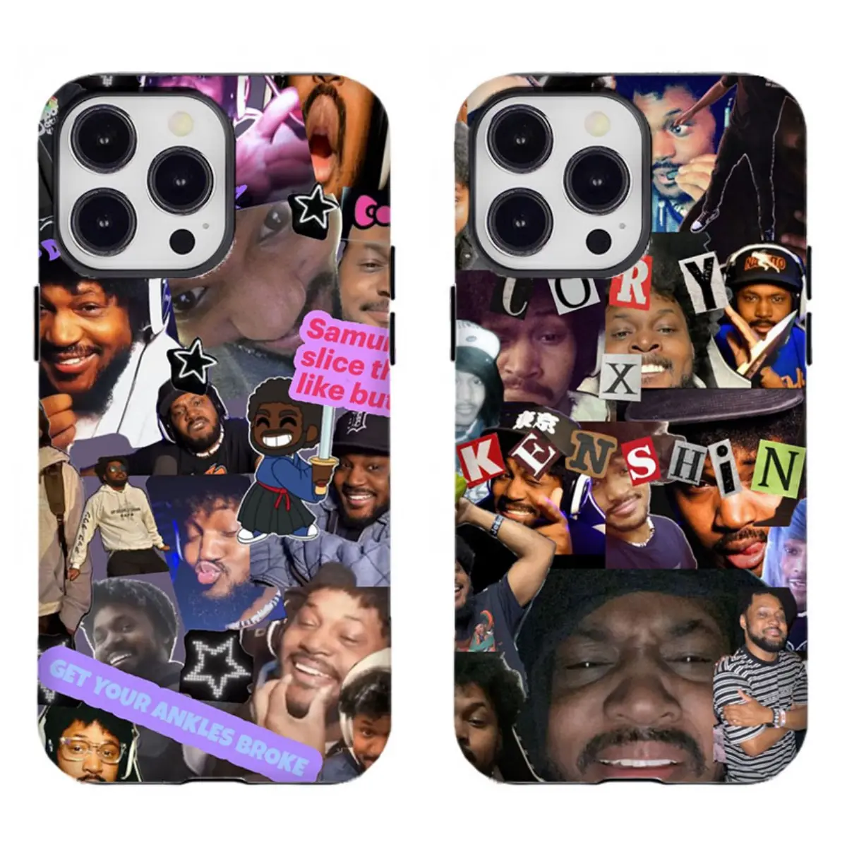 Coryxkenshin Kenshin Meme Collage Custom Smartphone Case - Viral YouTuber Aesthetic Accessory with Protection, Resistance for iPhone 11-17, Samsung S21-S25, Ideal Gift for Meme Fans (Wireless-Friendly Cover)
