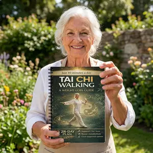 Senior Tai Chi Walking Plan, 28-Day Exercise Program, Chair-Assisted Walk, Joint-Friendly Low-Intensity Workout, Easy Fitness Routine, Daily Guided Journal