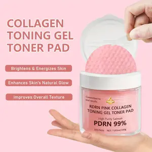 200g Collagen and Pdrn Gel Facial Cleansing Pad, Rich in Low Molecular Weight Collagen Peptides, Niacinamide, Hyaluronic Acid, All Skin Types