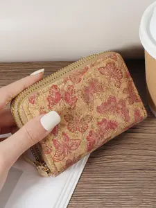 Women's Fashionable Floral Embossed Short Wallet, Casual Versatile Zipper Coin Purse, Large Capacity Multi-functional Women's Wallet Card Bag, Zipper Card Holder