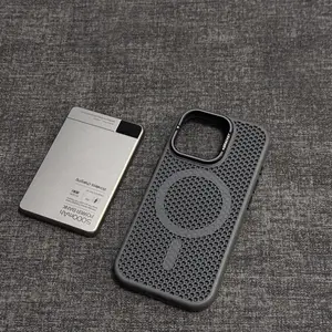 Chic & Practical | Compatible with iPhone 17/16/15/14/13/12 Pro Max | Sleek Honeycomb Case | Magnetic Kickstand, Lens Protection & Soft Matte Finish | Drop-Proof & All-Round Defense