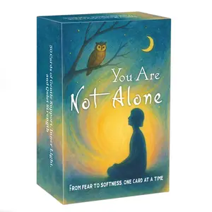 You Are Not Alone Oracle Cards Deck, 50 Tarot Cards 13x9cm, Empowering Inner Strength, Supportive Card Game Set for Personal Growth, Tarot Card Print