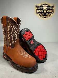 Oil & Slip Resistant Men's Work Boots / Botas de Trabajo para Hombre Resistentes a Resbalones y Aceite