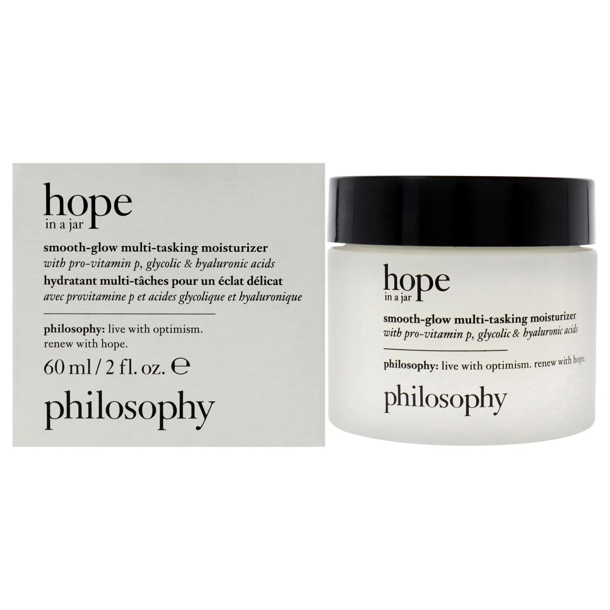 Philosophy Hope In a Jar Smooth-Glow Multi-Tasking Hyaluronic Moisturizer, Unisex - 2 oz Beauty & Personal Care Product