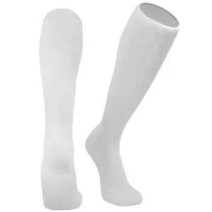 Allsport Knee High Socks - Moisture Wicking Athletic Tube Socks with Arch and Ankle Support (White)