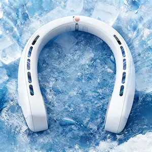 Portable Neck Fan, Hands Free Bladeless Fan, 5 Speeds, 3000 mAh Battery Operated Wearable Personal Fan, Twistable, Rechargeable, Gift for Women Men