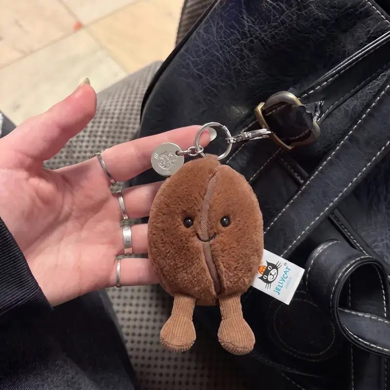 Cute Teddy Bear Plush Keychain – Soft Fluffy Mini Bear Bag Charm, Kawaii Stuffed Animal Keyring, Adorable Collectible Handbag Accessory & Gift