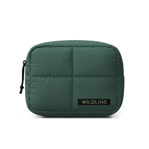 Wildling Evergreen Puffer - Soft Quilted Skincare Bag for Wildling Rituals & Travel Organization