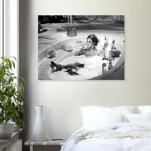 Brigitte Bardot Bathtub Print, Vintage Old Hollywood Glamour Photography  Poster