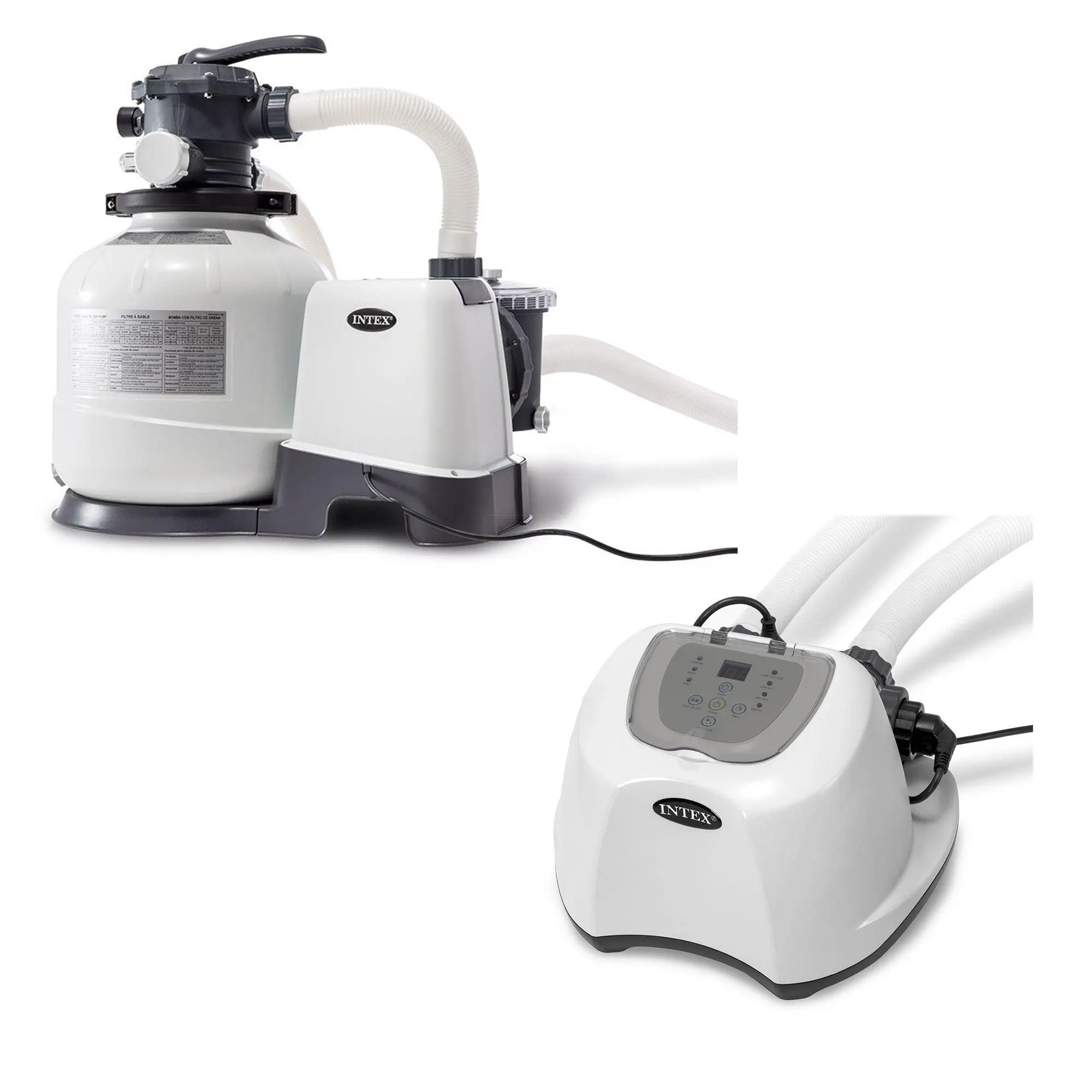 Intex 2800 GPH Pool Sand Filter Pump w/Krystal Clear Saltwater System Intex 2800 GPH Pool Sand Filter Pump w/Krystal Clear Saltwater System