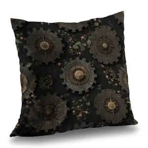 Conscious Sales C1PO1616JZMG9K 16 x 16 in. Cog Pattern Green Outdoor Throw Pillow - Home Decor Accent