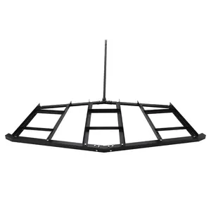 66"/74"/84" Lawn Leveling Rake - Heavy Duty Stainless Steel Leveler for Yard with Oversized Head, Long Handle, Soil & Dirt Ground Tool