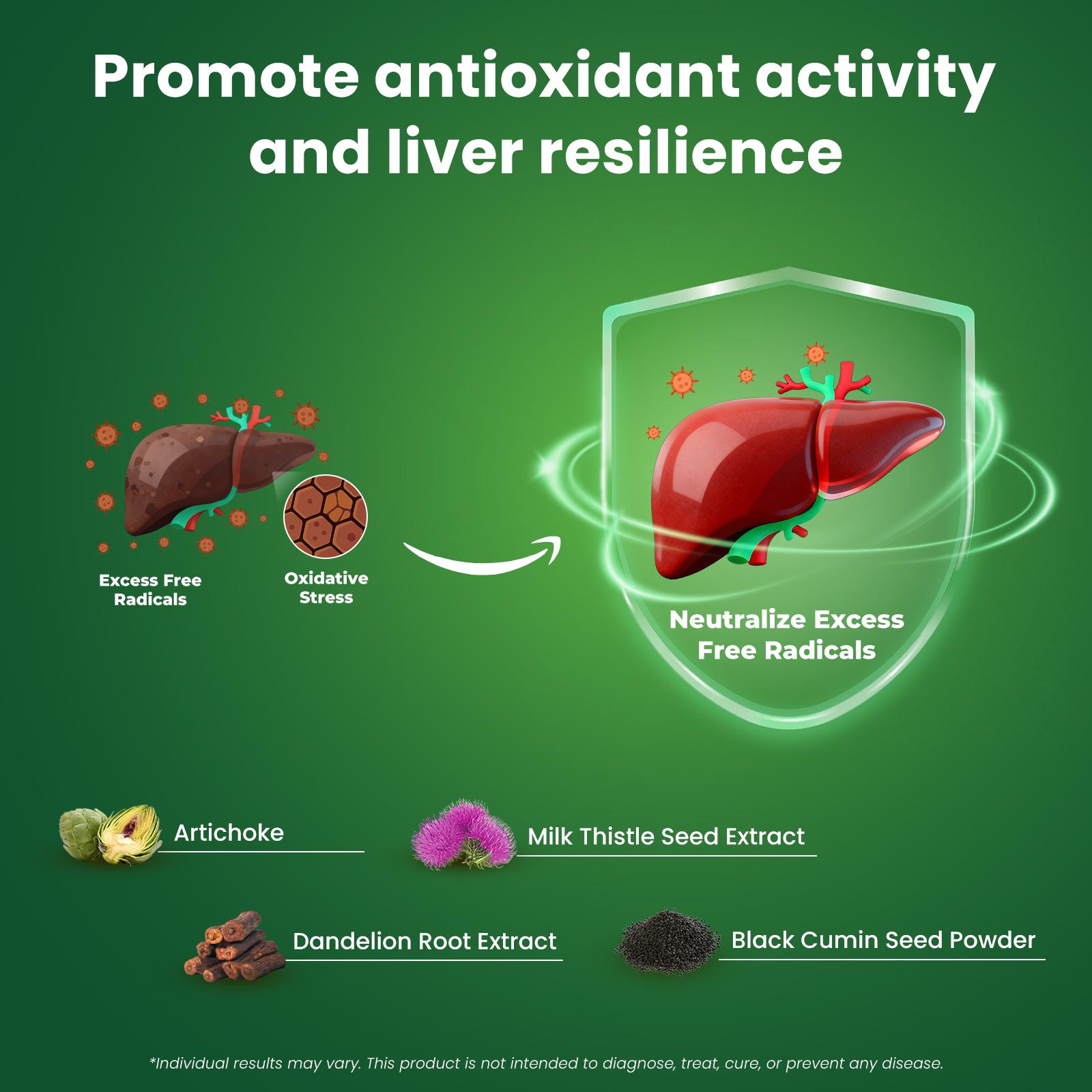 Liver Cleanse Detox & Supports - Natural Liver Support Supplement,Ingredients with Milk Thistle and Dandelion Root,Daily Support and Detox