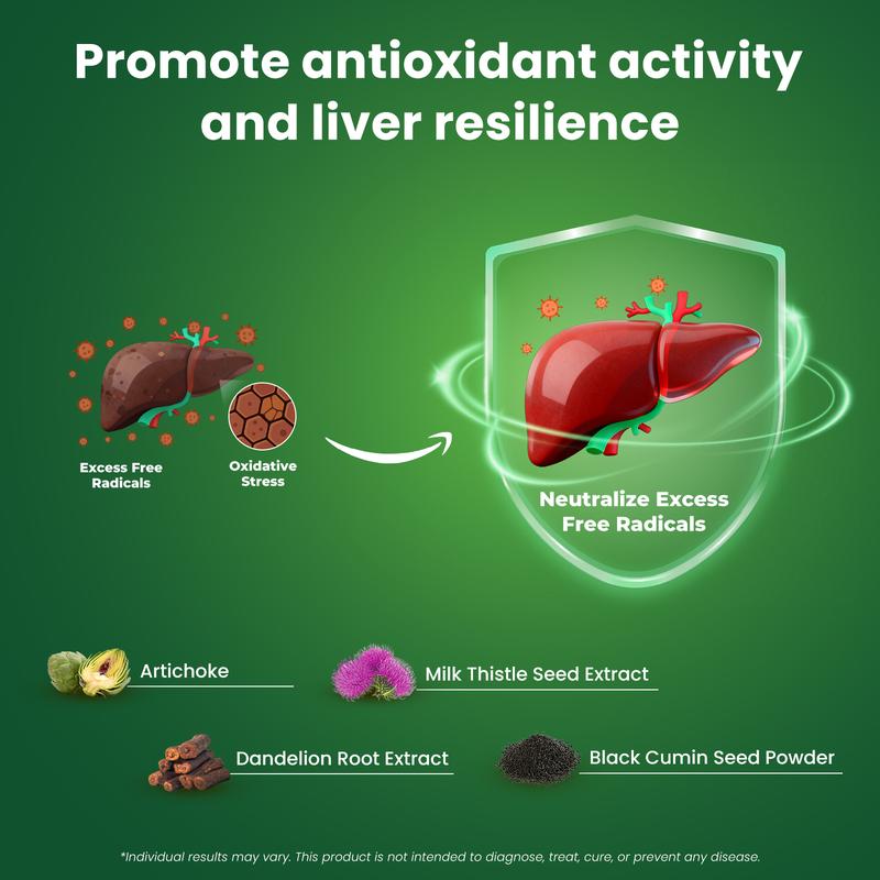 Liver Cleanse Detox & Supports - Natural Liver Support Supplement,Ingredients with Milk Thistle and Dandelion Root,Daily Support and Detox