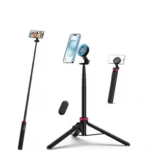 153cm Magnetic Safe Tripod Selfie Stick Phone Holder Stand for Mobile Smartphone T001