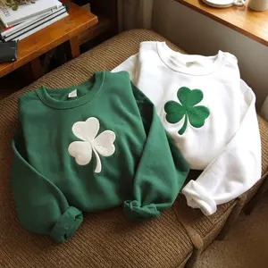 Embroidered Shamrock St. Patrick's Day Sweatshirt