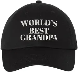 World’s Best Grandpa Embroidered Dad Hat Grandpa Gift Father’s Day Classic Baseball Style Cap